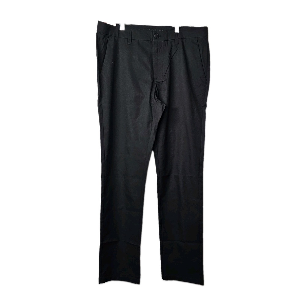 NWT English Laundry Men's 34x34 Black Zip Back Pocket Straight Fit Pants Chino